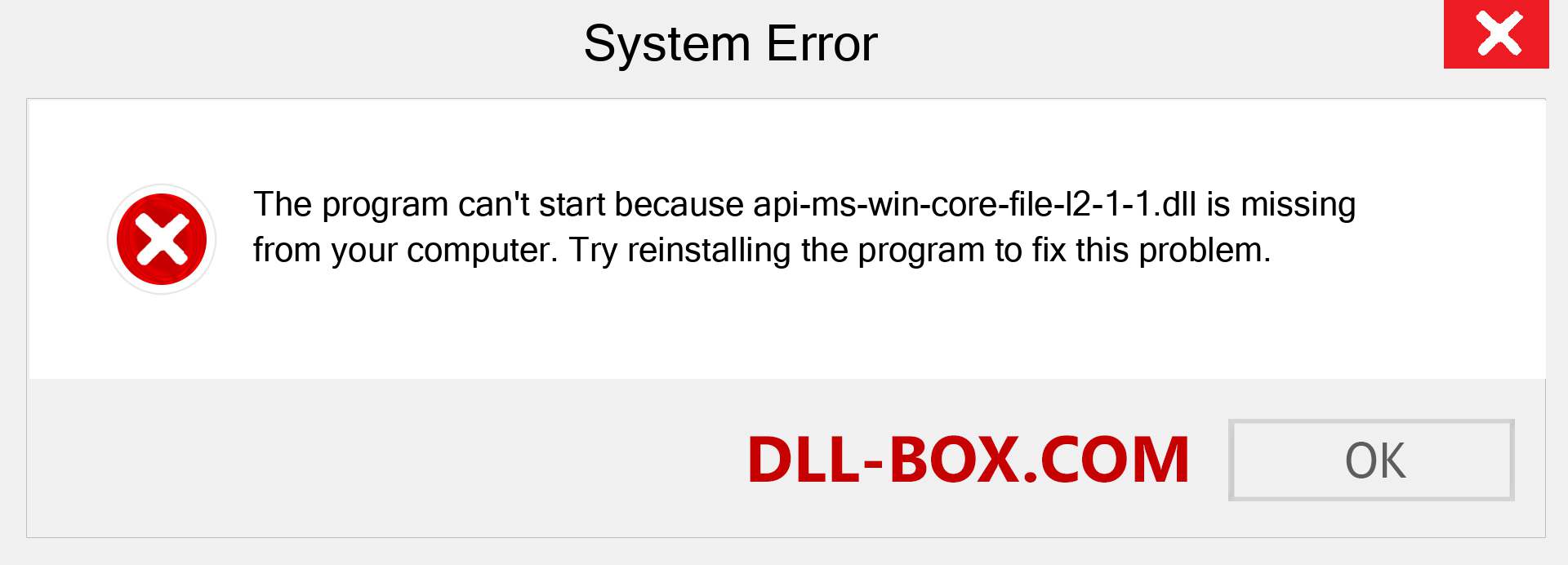  api-ms-win-core-file-l2-1-1.dll file is missing?. Download for Windows 7, 8, 10 - Fix  api-ms-win-core-file-l2-1-1 dll Missing Error on Windows, photos, images